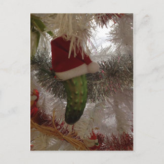 Die Weihnachtsessiggurke Feiertagspostkarte