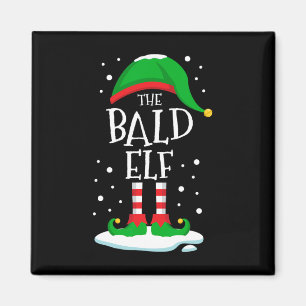 Die Weihnachtsfamilie Bald Elf passt zur Xmas-Grup Magnet