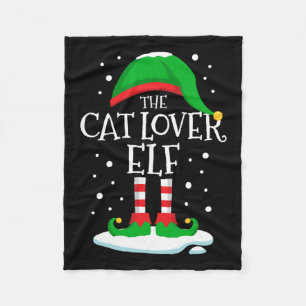 Die Weihnachtsfamilie Cat Lover Elf passt zu Weihn Fleecedecke