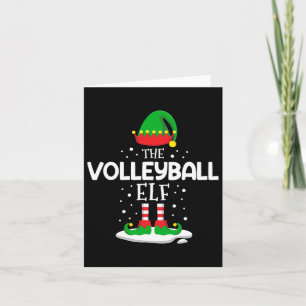 Die Weihnachtsfamilie der Volleyball-Elf passt zu Karte
