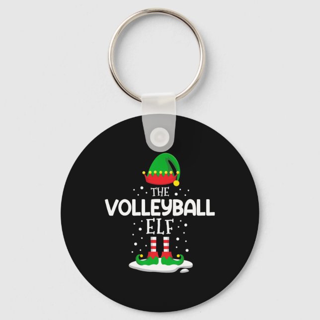 Die Weihnachtsfamilie der Volleyball-Elf passt zu  Schlüsselanhänger (Vorderseite)