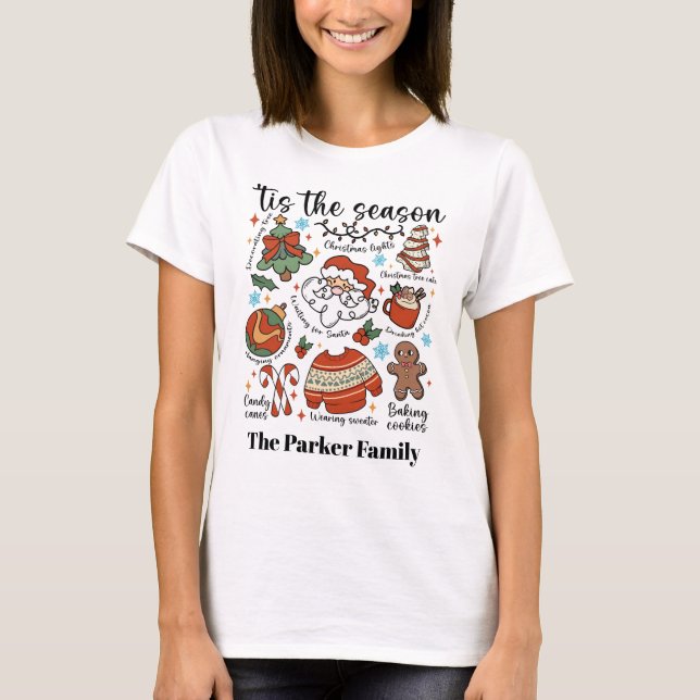 Die Weihnachtsfamilie der Weihnachtszeit T-Shirt (Vorderseite)