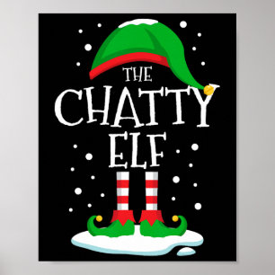 Die Weihnachtsfamilie des Chatty Elf passt zur Wei Poster