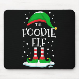 Die Weihnachtsfamilie des Feinschmecker Elf, die d Mousepad