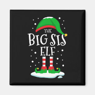 Die Weihnachtsfamilie des Großen Sis Elf, die mit  Magnet