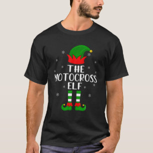 Die Weihnachtsfamilie des Motocross-Elf-Party T-Shirt