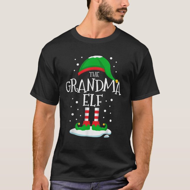 Die Weihnachtsfamilie von Oma Elf, die Weihnachtsg T-Shirt (Vorderseite)