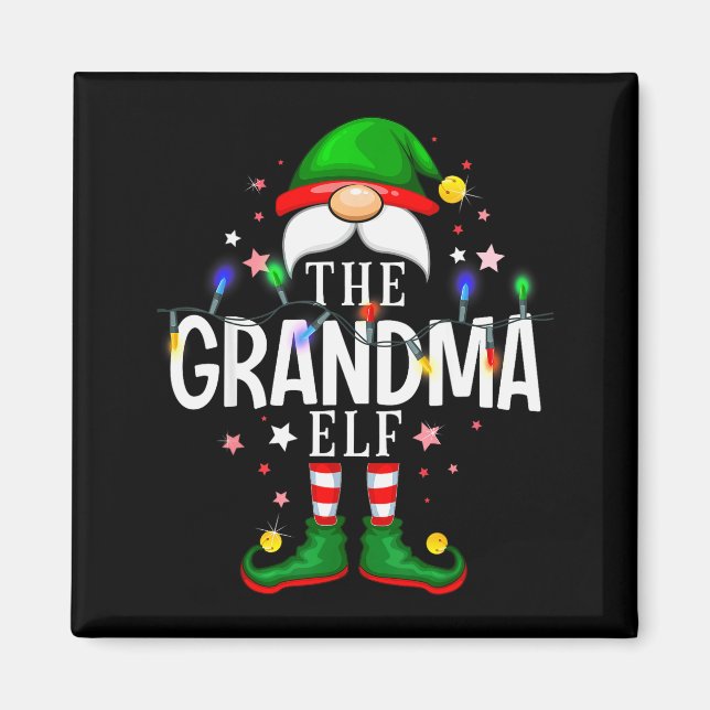 Die Weihnachtsfamilien-Pyjama-Party der Großmutter Magnet (Vorne)