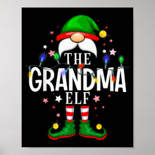 Die Weihnachtsfamilien-Pyjama-Party der Großmutter Poster
