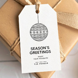 Die Weihnachtsfeier mit trendigem Weihnachtsball Geschenkanhänger