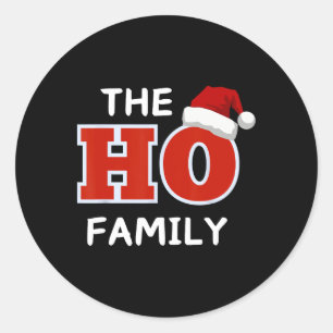 Die Weihnachtsfeiertage der Ho-Familie - passende Runder Aufkleber