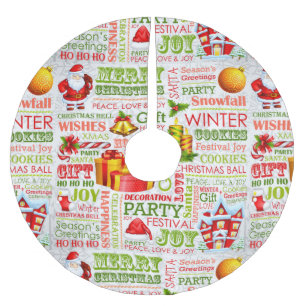 Die Weihnachtsfreuden Polyester Weihnachtsbaumdecke