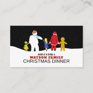 Die Weihnachtsgang, Weihnachtsfeier-Ticket-Einladu Begleitkarte