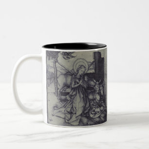 Die Weihnachtsgeburt Stark Ink Art Zweifarbige Tasse