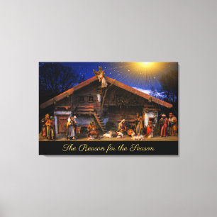Die Weihnachtsgeschichte Geburtszene Leinwand Pr