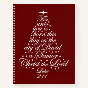 Die Weihnachtsgeschichte Lukas 2-11 Notizbuch