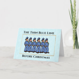 Die Weihnachtskarte der Thin Blue Line-Polizisten Karte