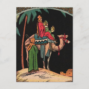Die Weihnachtskarte der Weisen Postkarte