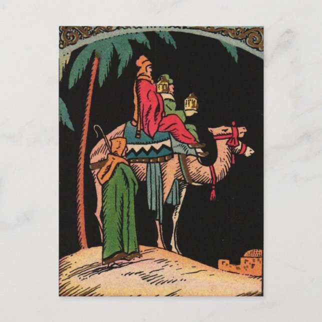 Die Weihnachtskarte der Weisen Postkarte (Vorderseite)
