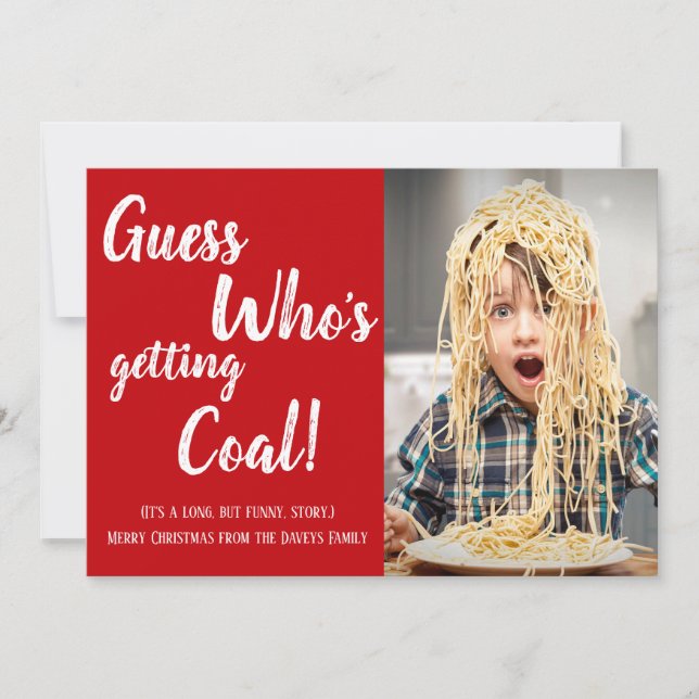 Die Weihnachtskarte für die Kohlefamilie bekommen  (Vorderseite)