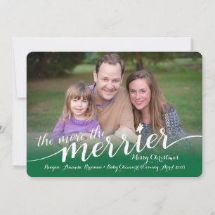 Die Weihnachtskarte mit Fotos erwarten Feiertagskarte