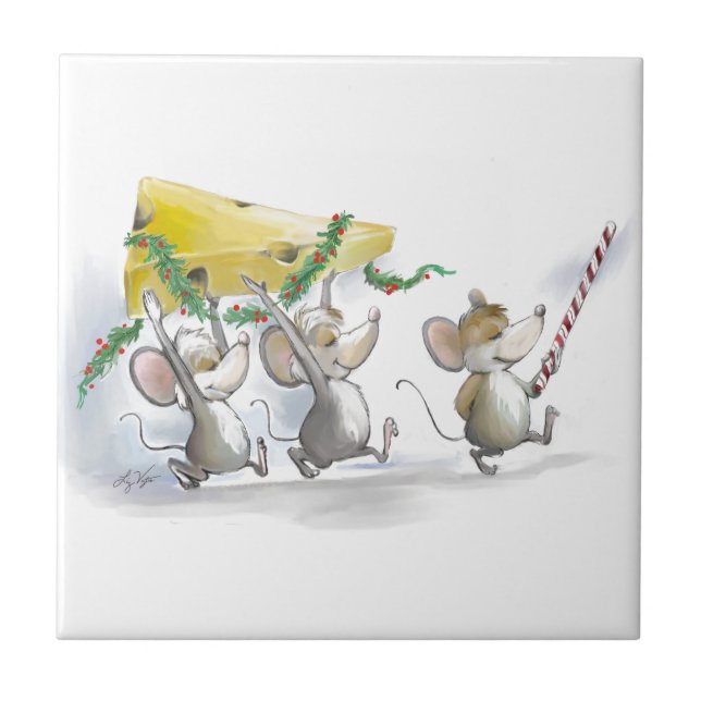 Die Weihnachtskäseteile Fliese (Vorderseite)
