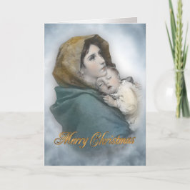 Die Weihnachtskrippe der Madonna Feiertagskarte