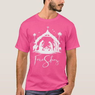 Die Weihnachtskrippe Jesus Christlichen Menschen T-Shirt