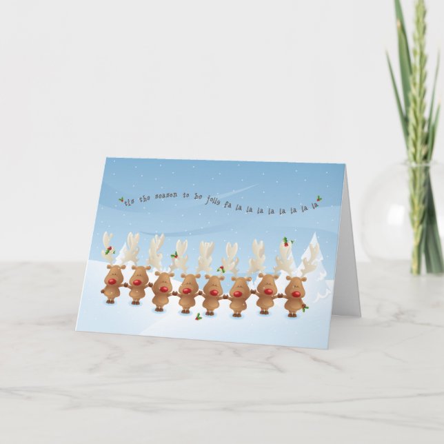 Die Weihnachtsliegekarte des Reindeers Einladung (Vorderseite)