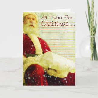 Die Weihnachtsliste Feiertagskarte