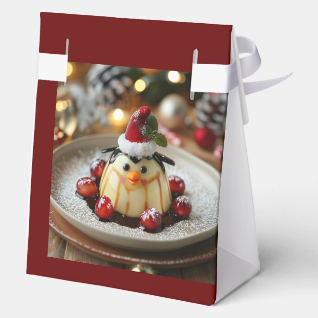 Die Weihnachtspinguin-Gefälligkeitsbox Geschenkschachtel (Rückseite)