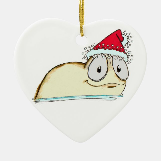 Die Weihnachtsschnecke Keramikornament (Vorne)