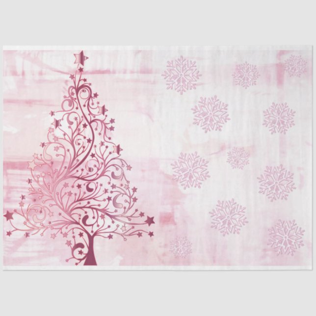 Die Weihnachtsserie der rosa Farbe Design 3 Seidenpapier (Vorderseite)
