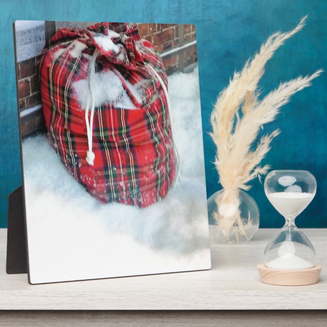 Die Weihnachtstasche im Schnee Fotoplatte (Seite)