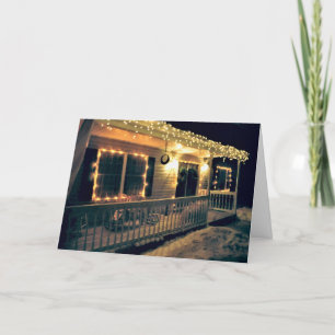 'Die Weihnachtsveranda' Weihnachtskarte - Saison Feiertagskarte