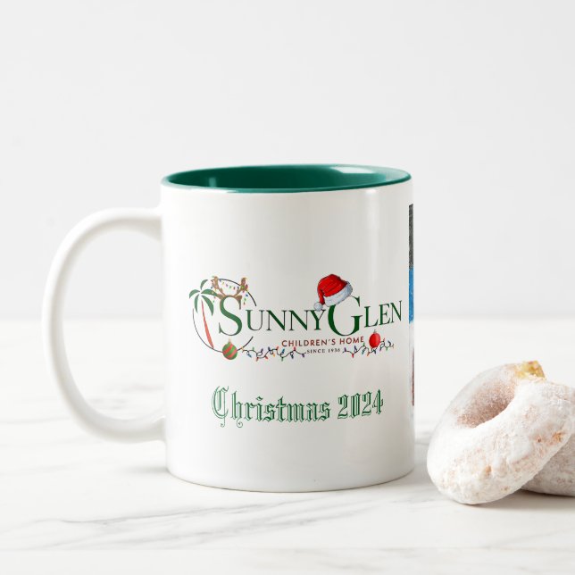 Die Weihnachtsweihnachtsweihnachtsfeier 2024 (klei Zweifarbige Tasse (Mit Donut)