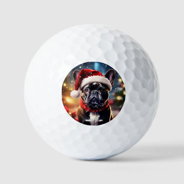 Die Weihnachtszeit des französischen Bulldoggen Golfball (Vorderseite)