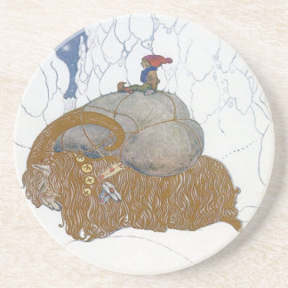 Die Weihnachtsziege durch John Bauer Sandstein Untersetzer