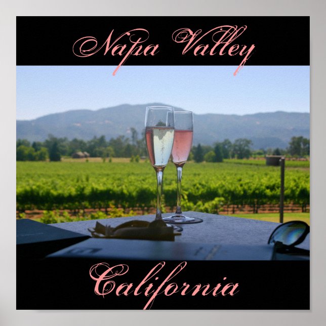Die Weinberge im Napa-Tal Poster (Vorne)