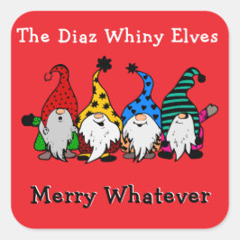 Die weinenden Elfen erfreuen sich, was auch immer  Quadratischer Aufkleber