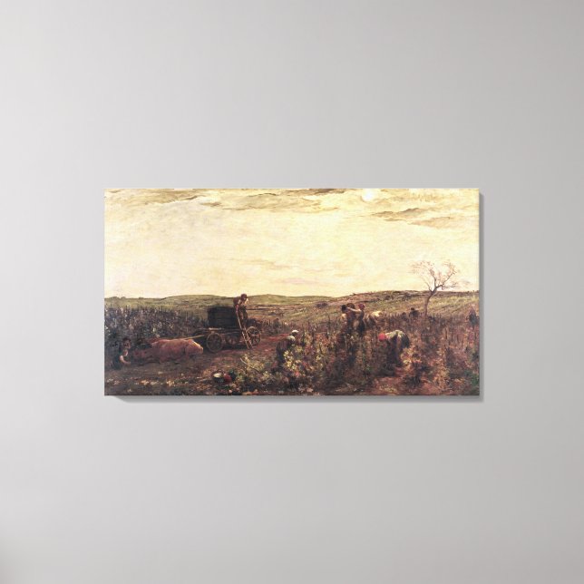 Die Weinernte in Burgund, 1863 Leinwanddruck (Vorderseite)