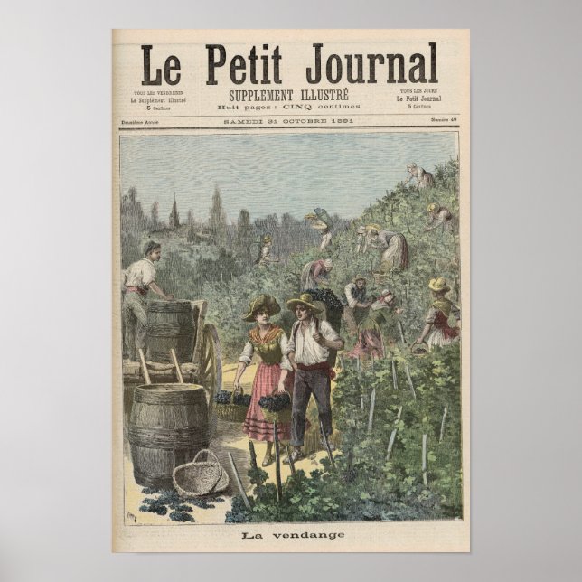 Die Weinernte Poster (Vorne)