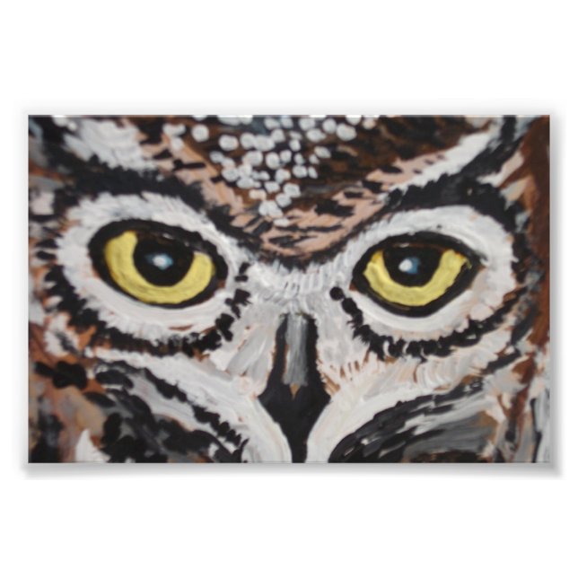 Die weise Eule Fotodruck (Vorne)