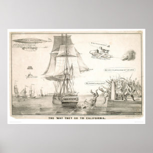 Die Weise gehen sie zu Kalifornien (0478A) Poster