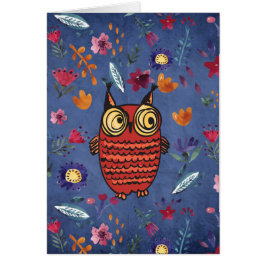 Die weise Vogeleule im Blumengarten