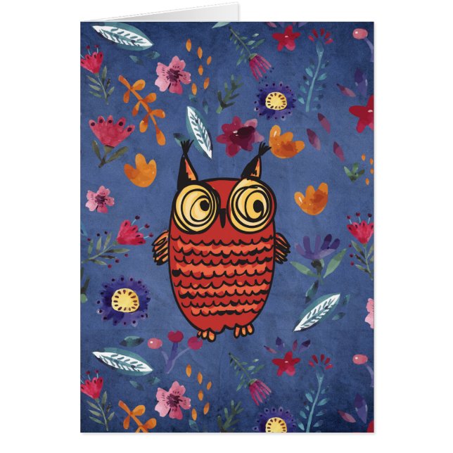 Die weise Vogeleule im Blumengarten (Vorne)