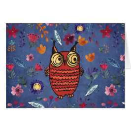 Die weise Vogeleule im Blumengarten