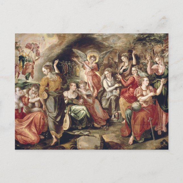 Die Weisen und die dummen Jungfrauen Postkarte (Vorderseite)