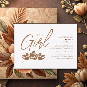 Die weiße Blütendusche aus Girl Gold Einladung
