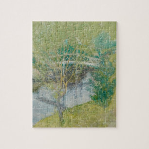 Die weiße Brücke, c.1895 (Öl auf Leinwand) Puzzle